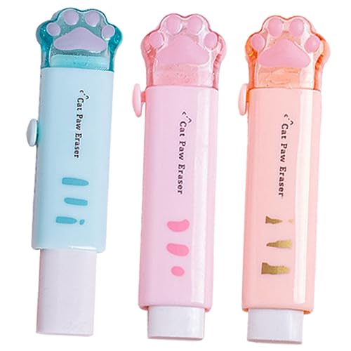 SOIMISS 3 Stück Teiliges Kawaii Katzenpfoten Radiergummi Einziehbarer Radierer für Niedliches Schulbedarf für Schüler Kreative Schreibwaren für Freunde und Familie SOIMISS 3 Stück Teiliges Kawaii Katzenpfoten Radiergummi Einziehbarer Radierer für Niedliches Schulbedarf für Schüler Kreative Schreibwaren für Freunde und Familie von SOIMISS