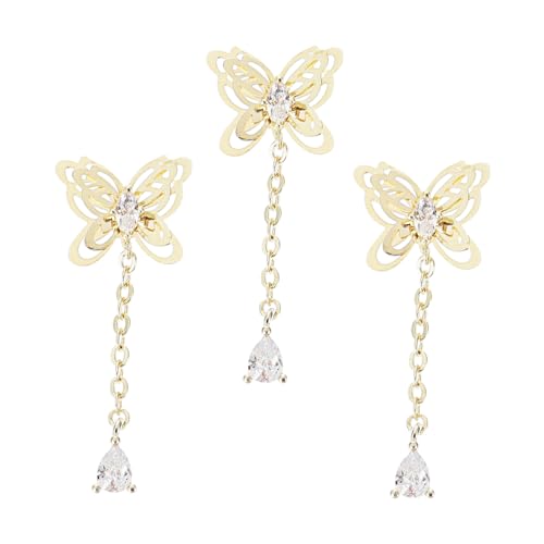 SOIMISS 3 Stück Teiliges Nagelketten Charms DIY Maniküre Schmuck Metallanhänger für Kreative Nagelkunst Glitzernde Nail Art Accessoires für Damen und Mädchen SOIMISS 3 Stück Teiliges Nagelketten Charms DIY Maniküre Schmuck Metallanhänger für Kreative Nagelkunst Glitzernde Nail Art Accessoires für Damen und Mädchen von SOIMISS