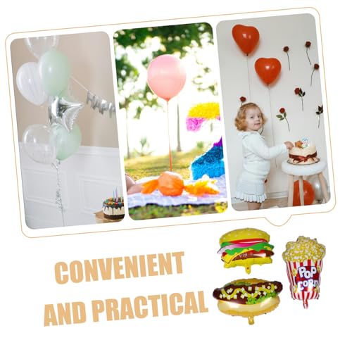 SOIMISS 3 Stück Teiliges Party Dekorationsset Popcorn Hot Dog Hamburger Folienballons Realistische Fast Food Ballons für Kindergeburtstag Picknick Bbq Filmabend Karneval SOIMISS 3 Stück Teiliges Party Dekorationsset Popcorn Hot Dog Hamburger Folienballons Realistische Fast Food Ballons für Kindergeburtstag Picknick Bbq Filmabend Karneval von SOIMISS