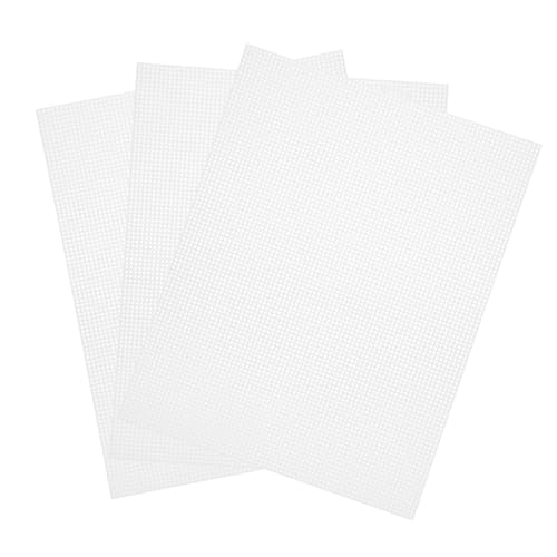 SOIMISS 3 Stück Teiliges Plastiknetzplatte für Handarbeit Formstabil Transparent Vielseitig für Kreuzstich Stickerei DIY Bastelprojekte Geeignet von SOIMISS