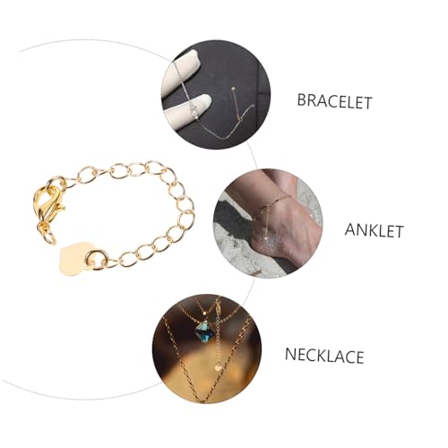 SOIMISS 3 Stück Teiliges Schmuckverlängerungs Goldfarben Verstellbare Ketten und Armbandverlängerung mit Herz Anhängern Langlebige DIY Schmuck Anpassungsketten für Halsketten und von SOIMISS