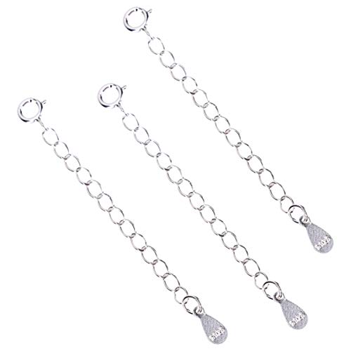 SOIMISS 3 Stück Teiliges Silber Kettenverlängerungsset mit Verstellbarem Karabinerverschluss für Armbänder und DIY Schmuckzubehör Praktisch und Leicht für Anpassungen von SOIMISS