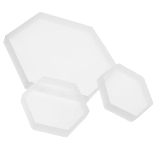 SOIMISS 3 Stück Teiliges Silikon Hexagon Gießform Diy Schmuckherstellung Flexible und Wiederverwendbare Silikonform für Epoxidharz Großes Kleine Sechsecke für Bastelprojekte von SOIMISS