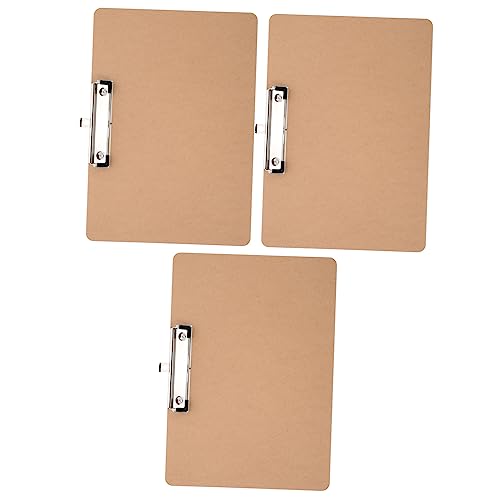 SOIMISS 3 Stück Tragbares Klemmbrett Schreibunterlage Multifunktionales Hartboard für Büro Dokumentenorganisation Rutsch Clip für Schüler und von SOIMISS