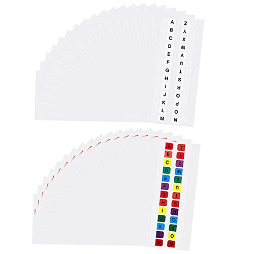SOIMISS 30 Blatt Alphabetische Haftnotizen Bunte und Weiße Index Tags für Notizbücher Selbstklebende Seitenmarker Wiederablösbar für Büro und Zuhause SOIMISS 30 Blatt Alphabetische Haftnotizen Bunte und Weiße Index Tags für Notizbücher Selbstklebende Seitenmarker Wiederablösbar für Büro und Zuhause von SOIMISS