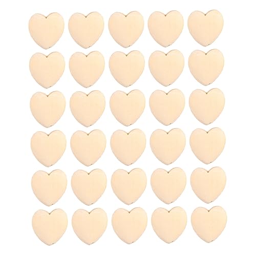 SOIMISS 30 Stück Herzförmige Holzscheiben Unbehandelte Holzstücke für DIY Deko Projekte Leichte Holzherzen für Hochzeiten Geburtstagsfeiern und Bastelarbeiten von SOIMISS