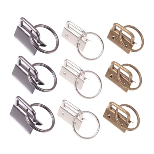 SOIMISS 30 Stück Teiliges DIY Schlüsselanhänger mit Metall Endklammern in Nickel Gunmetal und Bronze Langlebige Schlüsselband Hardware für Lanyards Armbänder und Taschen Rostfrei und von SOIMISS