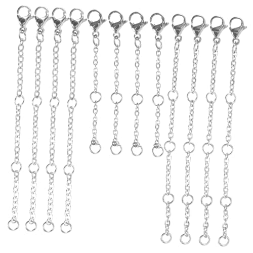 SOIMISS 30 Stück Teiliges Edelstahl Schmuckverlängerung mit Karabinerverschluss Kettenverlängerungen für Halsketten Armbänder Fußkettchen Silberfarbene DIY Schmuckzubehör SOIMISS 30 Stück Teiliges Edelstahl Schmuckverlängerung mit Karabinerverschluss Kettenverlängerungen für Halsketten Armbänder Fußkettchen Silberfarbene DIY Schmuckzubehör von SOIMISS