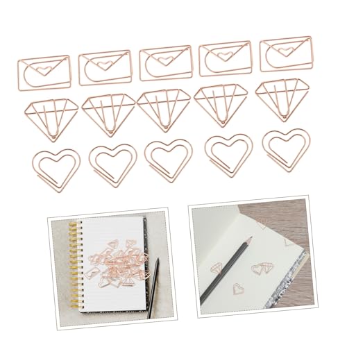 SOIMISS 30 Stück Teiliges Kleine Büroklammern in Roségold Kreative und Umschlag Formen Glatte Oberfläche Strapazierfähige Metallklammern für Papier Scrapbooking und Bürogebrauch SOIMISS 30 Stück Teiliges Kleine Büroklammern in Roségold Kreative und Umschlag Formen Glatte Oberfläche Strapazierfähige Metallklammern für Papier Scrapbooking und Bürogebrauch von SOIMISS