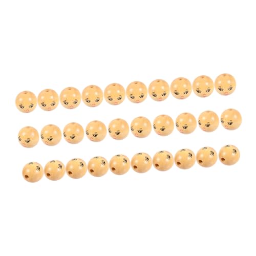 SOIMISS 30 Stück Teiliges Natürliche Holzperlen mit Lachendem Gesicht Große Runde Spacer Beads aus Holz Langlebig und Handbemalt für DIY Schmuckherstellung und Bastelarbeiten SOIMISS 30 Stück Teiliges Natürliche Holzperlen mit Lachendem Gesicht Große Runde Spacer Beads aus Holz Langlebig und Handbemalt für DIY Schmuckherstellung und Bastelarbeiten von SOIMISS