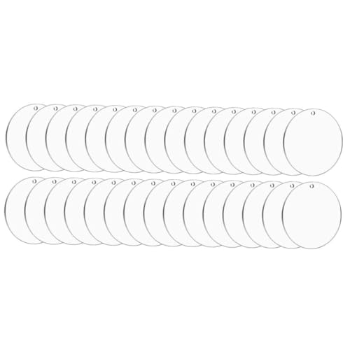 SOIMISS 30 Stück Teiliges Transparentes Acryl Schlüsselanhänger Rund DIY Blanko Rohlinge für Sublimationsdruck Vielseitig Gestaltbar Hitzebeständig Dekoration und Geschenkidee SOIMISS 30 Stück Teiliges Transparentes Acryl Schlüsselanhänger Rund DIY Blanko Rohlinge für Sublimationsdruck Vielseitig Gestaltbar Hitzebeständig Dekoration und Geschenkidee von SOIMISS