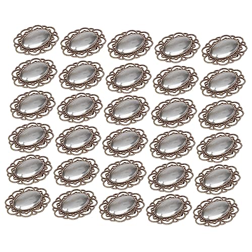 SOIMISS 30 Teiliges Bronze Unterhalter Set Gold Set Bastel Broschennadel Broschensockel Für Die Schmuckherstellung Lünette Vintage Boutonniere Anstecknadeln Schmuckherstellung von SOIMISS