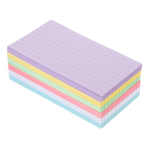 SOIMISS 300 Blatt Farbige Karteikarten Mini-karteikarten Tragbare Notizkarten Überarbeitung Der Notizkarten Wortkarten Bunt Mehrfarbig Flashcard Karteikarten Lernen Groß Pastell Papier von SOIMISS