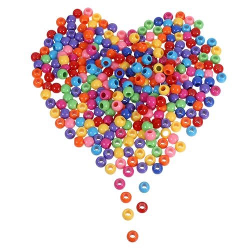 SOIMISS 300 Stück Bunte Acrylperlen mit Großem Loch DIY Schmuck Bastelperlen für Armbänder Halsketten Ohrringe Schlüsselanhänger Kreative DIY dekoration von SOIMISS