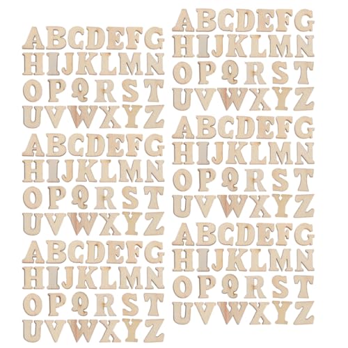 SOIMISS 300 Stück Holzbuchstaben Ornament DIY Handgefertigte Holzbuchstaben für Dekoration Hohe Natürliche Holzform für Bastelprojekte und Wohnkultur von SOIMISS