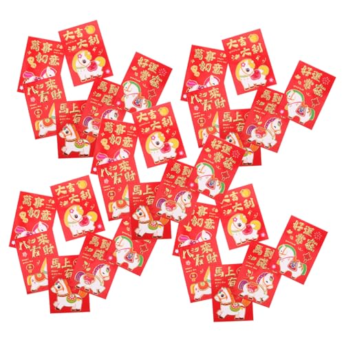 SOIMISS 300 Stück Jahr Des Pferdes Rote Umschläge Chinesische Neujahrsumschläge aus Reißfestem Festliche Hong Bao für Frühlingsfest Hochzeit Abschlussfeier Glückwunschumschläge SOIMISS 300 Stück Jahr Des Pferdes Rote Umschläge Chinesische Neujahrsumschläge aus Reißfestem Festliche Hong Bao für Frühlingsfest Hochzeit Abschlussfeier Glückwunschumschläge von SOIMISS