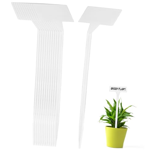 SOIMISS 35 Stück dekorativer Einsatz pflanzenetiketten pflanzenschilder Pflanzenmarkierungen Pflanzennamen drinnen Gartenpflanzenmarker mit Topfmarker Tags für Gartenpfähle Plastik Weiß von SOIMISS