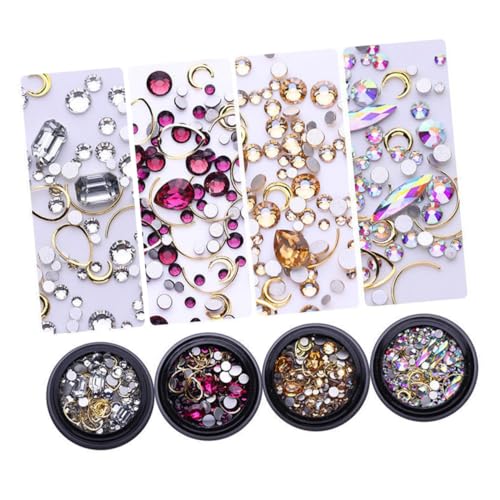 SOIMISS 4 Boxen Boxen Goldene Nail Studs Nail Art Dekoration Metall Rivets Strasssteine Mond Herz Form DIY Design für Glitzer Glamour Verschiedene Stile und Farben SOIMISS 4 Boxen Boxen Goldene Nail Studs Nail Art Dekoration Metall Rivets Strasssteine Mond Herz Form DIY Design für Glitzer Glamour Verschiedene Stile und Farben von SOIMISS