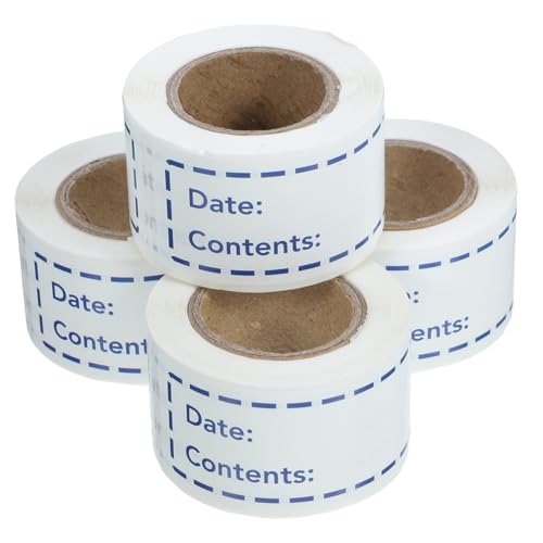 SOIMISS 4 Rollen Selbstklebende Lebensmittel Etiketten Ablösbare Vorratsdosen Aufkleber Beschriftbare Gefrierschrank Labels Blaue Küchenmarkierung für Flaschen und Lebensmittel SOIMISS 4 Rollen Selbstklebende Lebensmittel Etiketten Ablösbare Vorratsdosen Aufkleber Beschriftbare Gefrierschrank Labels Blaue Küchenmarkierung für Flaschen und Lebensmittel von SOIMISS
