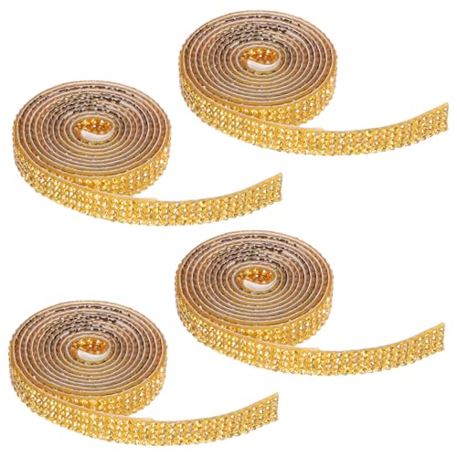 SOIMISS 4 Rollen Selbstklebendes Funkelndes Strassband Breit Rolle Langlebig Farbecht für DIY Schmuck Geschenkverpackung Kleidung und Kreative Bastelprojekte von SOIMISS