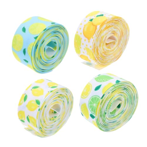 SOIMISS 4 Rollen Zitronen Dekoband mit Bedrucktem Muster pro Farbenfrohes Geschenkband für Partydekoration DIY Bastelarbeiten und Geschenkverpackung Lebhaftes Stoffband für Festliche SOIMISS 4 Rollen Zitronen Dekoband mit Bedrucktem Muster pro Farbenfrohes Geschenkband für Partydekoration DIY Bastelarbeiten und Geschenkverpackung Lebhaftes Stoffband für Festliche von SOIMISS