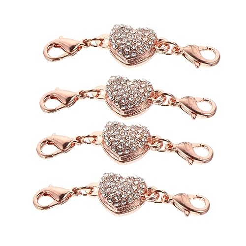 SOIMISS 4 STÜCKE Teiliges Schmuck Herzförmiger Kettenverschluss mit Strassbesatz Roségold Langlebiger Schmuckverbinder für Halsketten und Armbänder Geeignet für DIY Schmuckherstellung SOIMISS 4 STÜCKE Teiliges Schmuck Herzförmiger Kettenverschluss mit Strassbesatz Roségold Langlebiger Schmuckverbinder für Halsketten und Armbänder Geeignet für DIY Schmuckherstellung von SOIMISS