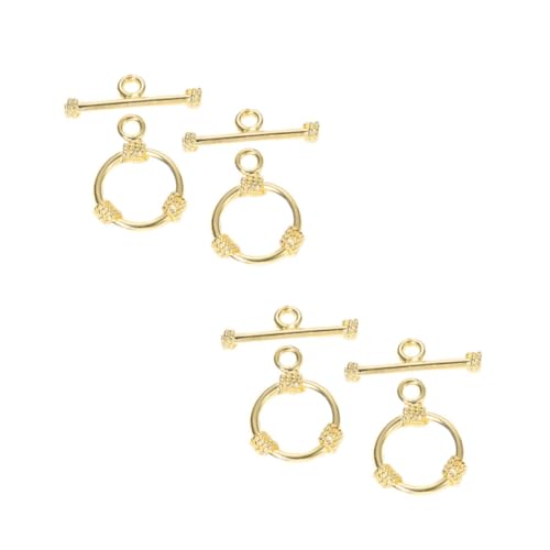SOIMISS 4 Sätze Kupfer Vergoldete Ot Verschlüsse Schmuck DIY Armband Halskette Zubehör Stabile Bar Verschluss Leicht Langlebig für Handgemachte Schmuckherstellung von SOIMISS