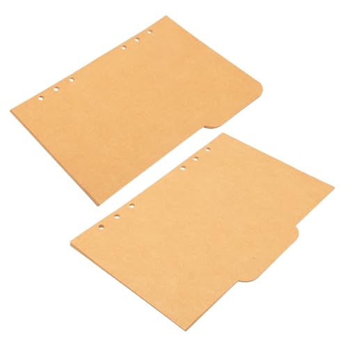 SOIMISS 4 Sätze Register Trennblätter aus Kraftpapier Insertable Tab Divider für Ringbücher Umweltfreundliche Indexseiten für Büro Schule und Notizbücher von SOIMISS