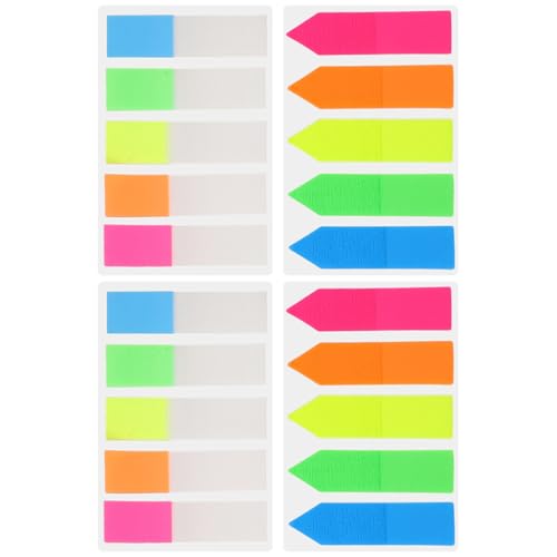 SOIMISS 4 Sätze Selbstklebende Seitenmarker von Bunten Index Tabs für Notizen Bürobedarf und Lesezeichen für Schüler Lehrer und Büromitarbeiter Langlebig und Funktional von SOIMISS