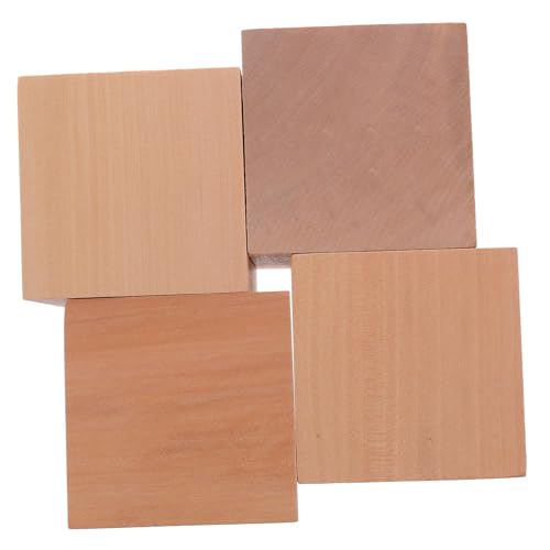 SOIMISS 4 Stck Teiliges Naturbelassene Holzwürfel Quadratisch Glatte Oberfläche Blanke Holzbausteine zum Bemalen Basteln und DIY für Erwachsene SOIMISS 4 Stck Teiliges Naturbelassene Holzwürfel Quadratisch Glatte Oberfläche Blanke Holzbausteine zum Bemalen Basteln und DIY für Erwachsene von SOIMISS