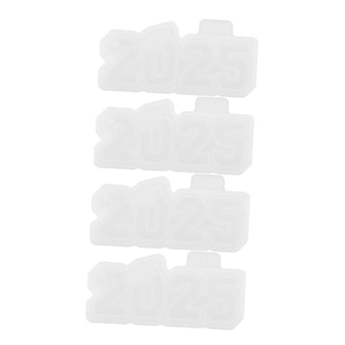 SOIMISS 4 Stück Abschluss-schlüsselanhängerform Silikonform Harzformen Für Schlüsselanhänger Schlüsselbundformen Für Epoxidharz Schlüsselbundformen Aus Harz Weiß Kieselgel von SOIMISS