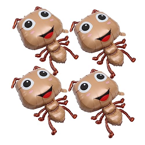 SOIMISS 4 Stück Ameisenballon Dekoration aus Folienballons Ballons für Ballontiere luftballons balloons aufblasbare Cartoon-Ballons Tiere modellieren Folienballons Aluminiumfolie Brown von SOIMISS