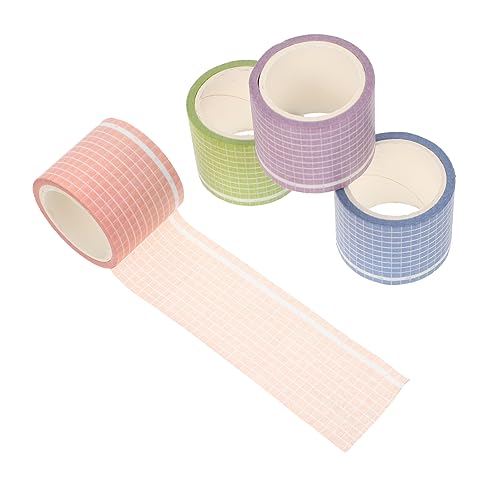 SOIMISS 4 Stück Dekorative Washi Tapes Vielseitige Klebebänder für DIY Planer und Scrapbooking Gestaltete Masking Tapes Verschiedenen Designs für Notizen und Zufällige Zufällige Farbe von SOIMISS