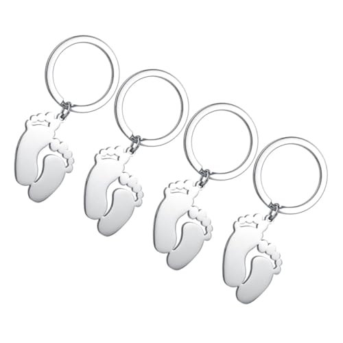 SOIMISS 4 Stück Fußabdruck Schlüsselanhänger Dekorative Souvenirs für Babypartys für Kindergeburtstage und Feiern Schlichtes Design Einprägsam und Praktisch SOIMISS 4 Stück Fußabdruck Schlüsselanhänger Dekorative Souvenirs für Babypartys für Kindergeburtstage und Feiern Schlichtes Design Einprägsam und Praktisch von SOIMISS