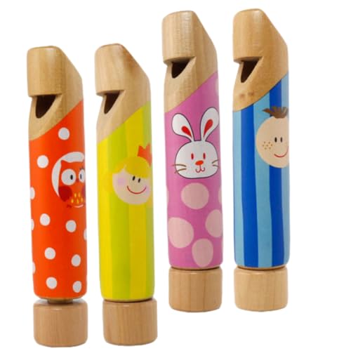 SOIMISS 4 Stück Holz Slide Whistle Musikspielzeug Pädagogisch Sicher Einfache Bedienung Spaßiges Instrument Für Kleinkinder Und Jugendliche von SOIMISS