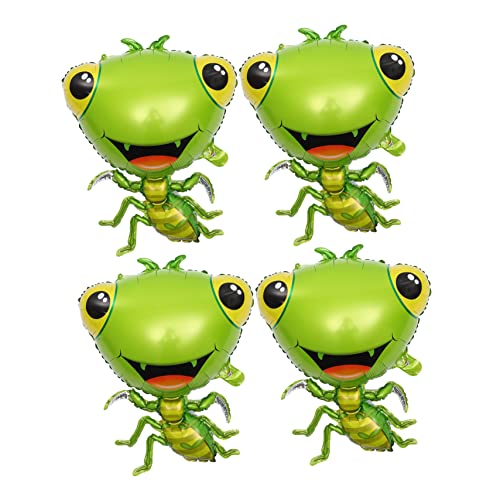 SOIMISS 4 Stück Insektenballon tierluftballone tier luftballons geburtstagsluftballons Folienballons Ballon Tierballons Luftballons für Kinderpartys Ballons Ornamente Aluminiumfolie Green von SOIMISS