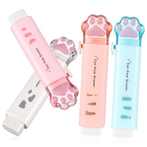 SOIMISS 4 Stück Kawaii Einziehbare Radiergummis Kleine Weiche Katzenpfoten Radierer für Schule Büro Praktisch Leicht SOIMISS 4 Stück Kawaii Einziehbare Radiergummis Kleine Weiche Katzenpfoten Radierer für Schule Büro Praktisch Leicht von SOIMISS