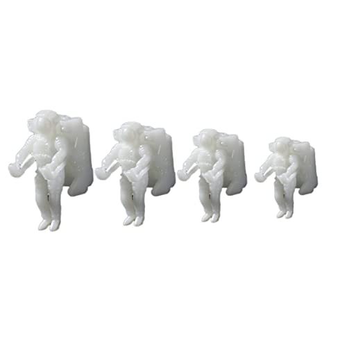 SOIMISS 4 Stück Kristall Epoxidharz Mini Astronauten Figuren Dekorative Mikrolandschaft Accessoires für DIY Projekte Geeignet für Kreative Bastelideen und Schmuckgestaltung von SOIMISS