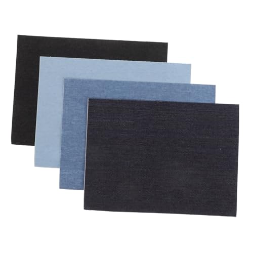 SOIMISS 4 Stück Selbstklebende Denim Reparaturpatches für Jeans Innen Außen Starke Haftung Einfache DIY Lösung zum Reparieren von Löchern an Hose Jacke Vielseitig Einsetzbar Verschiedene von SOIMISS
