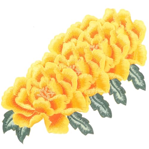SOIMISS 4 Stück Teiliges Blumen Aufnäher zum Aufbügeln und Nähen Bestickte DIY Applikationen aus Strapazierfähigem für Kleidung Taschen Schuhe und Hüte Vielseitige Dekoration und von SOIMISS