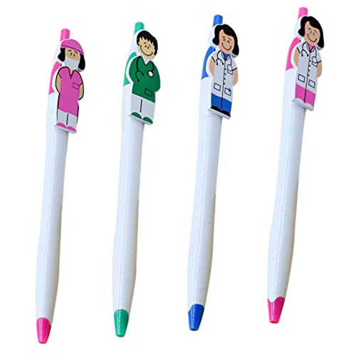 SOIMISS 4 Stück Teiliges Cartoon Kugelschreiber Krankenschwester Lustiger Schreibstift Tragbarer Stift mit Glattem für Schule und Büro SOIMISS 4 Stück Teiliges Cartoon Kugelschreiber Krankenschwester Lustiger Schreibstift Tragbarer Stift mit Glattem für Schule und Büro von SOIMISS