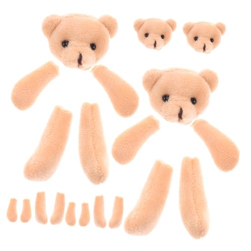 SOIMISS 4 Stück Teiliges DIY Bären accessoires aus Plüsch in Apricot Vielseitige Kleidung Dekoration für Nähen und Basteln für DIY Kleidung Hüte Schals und Rucksäcke von SOIMISS
