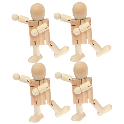 SOIMISS 4 Stück Teiliges DIY Holzfiguren zum Bemalen Stabile Holzroboter Puppen mit Stehendem Sockel Kompakte für Desktop Dekoration Pädagogisches Bastelspielzeug für Kreative Gestaltung SOIMISS 4 Stück Teiliges DIY Holzfiguren zum Bemalen Stabile Holzroboter Puppen mit Stehendem Sockel Kompakte für Desktop Dekoration Pädagogisches Bastelspielzeug für Kreative Gestaltung von SOIMISS