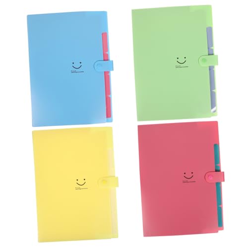 SOIMISS 4 Stück Teiliges Fächermappe mit Mehrlagigen Fächern Erweiterbar Beschriftungsregister Vielseitiger Dokumentenorganizer für Büro Schule und Zuhause Handlich und Sicher von SOIMISS