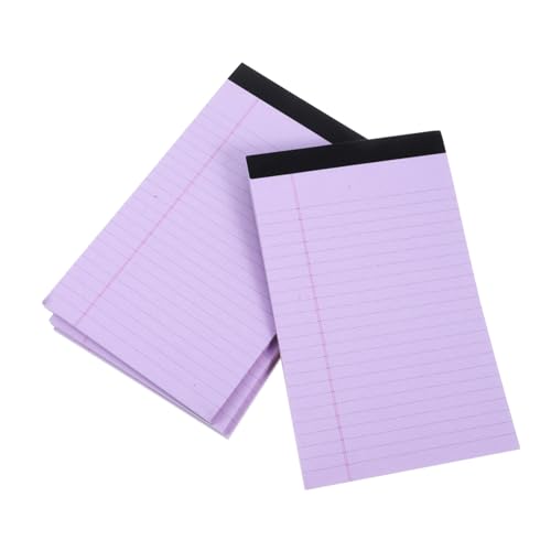 SOIMISS 4 Stück Teiliges Notizblock Liniert Tragbar Schreibblock mit Abreißbaren Blättern Praktisches Memo und Legal Pad für Büro Schule Reise und Alltag von SOIMISS