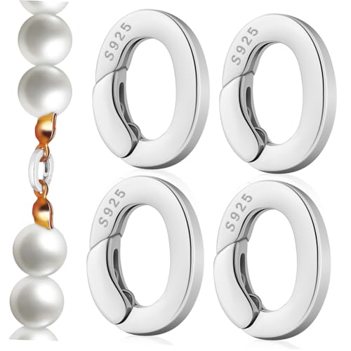 SOIMISS 4 Stück Teiliges Ovaler Federverschluss für Schmuckherstellung Kettenverlängerung Sicherer Verschluss für Armbänder und Langlebig SOIMISS 4 Stück Teiliges Ovaler Federverschluss für Schmuckherstellung Kettenverlängerung Sicherer Verschluss für Armbänder und Langlebig von SOIMISS