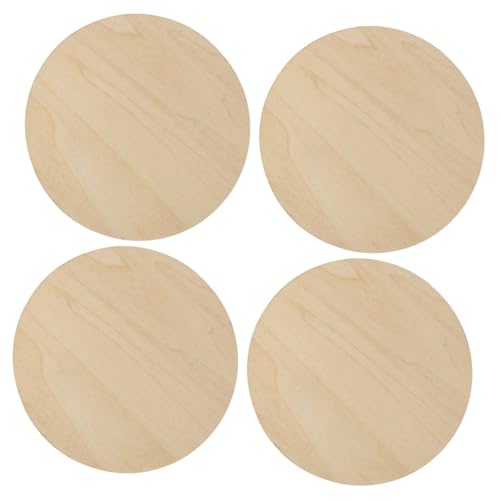 SOIMISS 4 Stück Teiliges Runde Holzscheiben Naturbelassen Holzplättchen zum Basteln DIY Handwerk Türdeko Weihnachten von SOIMISS