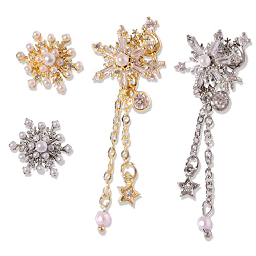 SOIMISS 4 Stück Teiliges Schneeflocken Nagel Charms für DIY Nageldesign Kreative Maniküre Dekoration für Zuhause und Professionelle Anwendungen Glänzende Effekte für Weihnachten SOIMISS 4 Stück Teiliges Schneeflocken Nagel Charms für DIY Nageldesign Kreative Maniküre Dekoration für Zuhause und Professionelle Anwendungen Glänzende Effekte für Weihnachten von SOIMISS