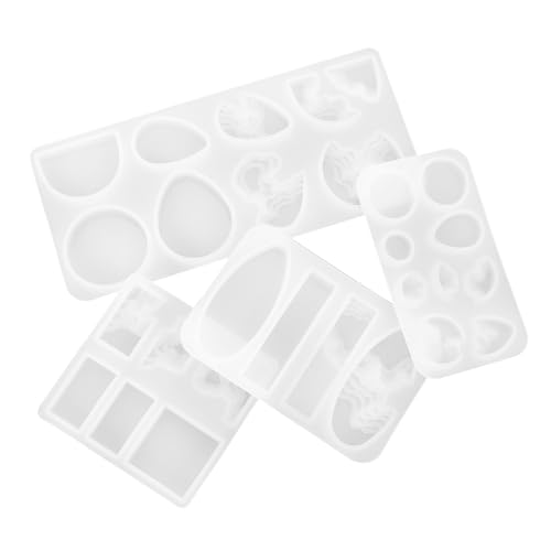 SOIMISS 4 Stück Teiliges Silikon DIY Schmuckformen für Ohrringe und Anhänger Flexible Langlebige Gießformen für Kreative Epoxidharz Schmuckherstellung von SOIMISS