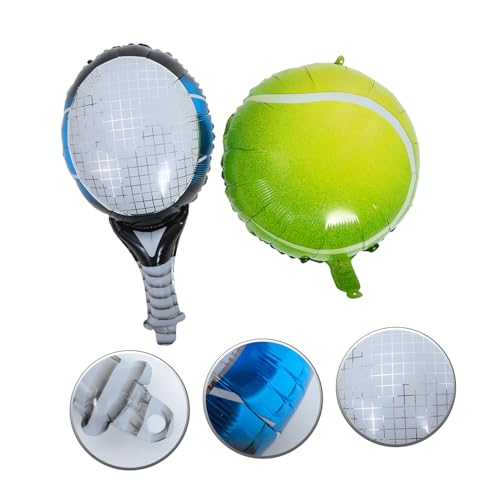 SOIMISS 4 Stück Teiliges Tennis Party Ballon aus Aluminiumfolie mit Großen Tennisballon und Blauen Tennis Paddle Ballons Wiederverwendbar für Geburtstag und Sportfeier SOIMISS 4 Stück Teiliges Tennis Party Ballon aus Aluminiumfolie mit Großen Tennisballon und Blauen Tennis Paddle Ballons Wiederverwendbar für Geburtstag und Sportfeier von SOIMISS